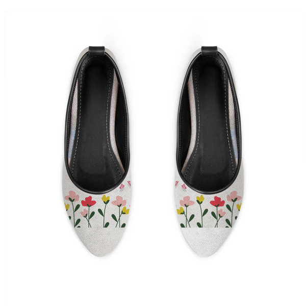 Elegant Flowers design printed on a footwear — ECADRA
