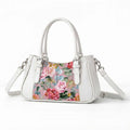 White Curve Satchel – Watercolor gentle