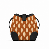 Black Bucket Bags Fawn – Large Spots print – back view – ECADRA