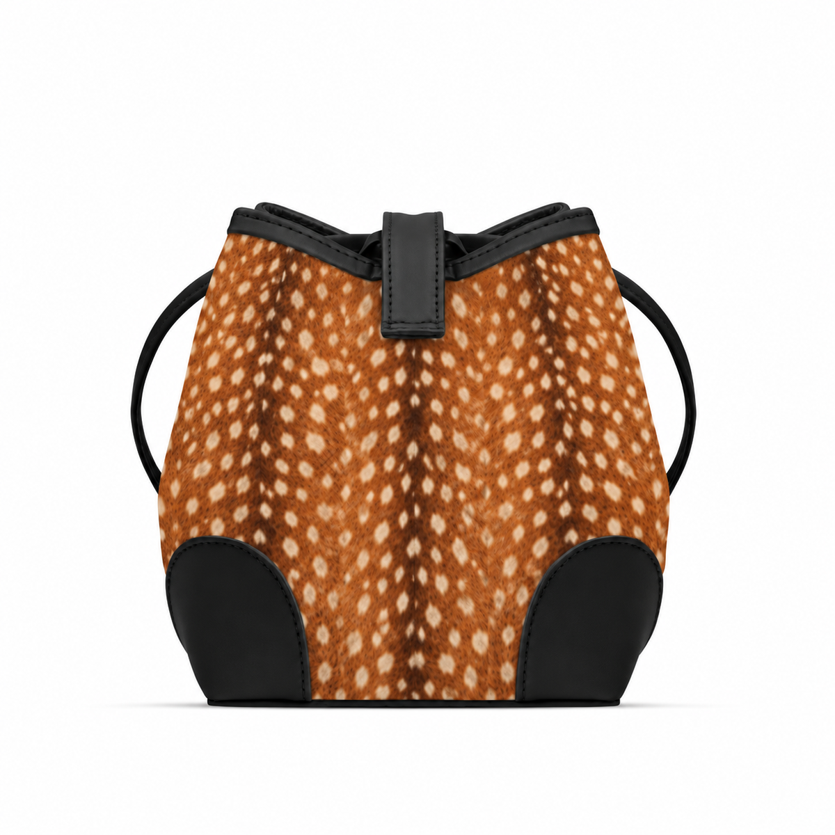 Black Bucket Bags Fawn – Small Spots print – back view – ECADRA