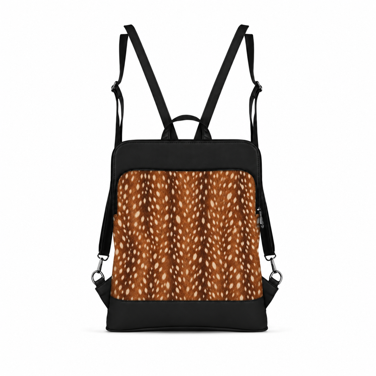 Black Laptop Backpack Fawn – Small Spots print – ECADRA