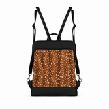 Black Laptop Backpack Fawn – Small Spots print – ECADRA