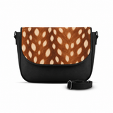 Black Messenger Crossbody Fawn – Large Spots print – ECADRA