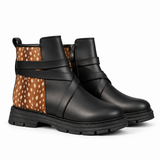Street Mode Boots Fawn – Small Spots print – ECADRA