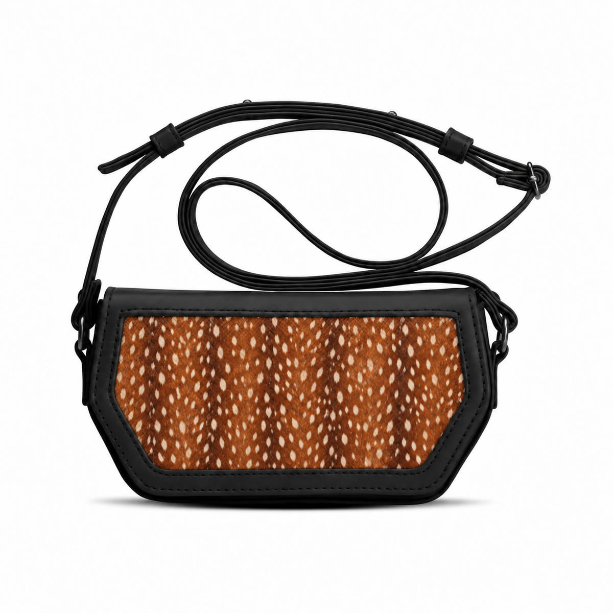 Black Swag Crossbody Fawn – Small Spots print – ECADRA