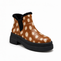 هاف بوت فرو حريمي Teddy Puffer Boots – طبعة الغزال