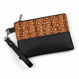 Black Toiletry Pouch Fawn – Small Spots print – ECADRA