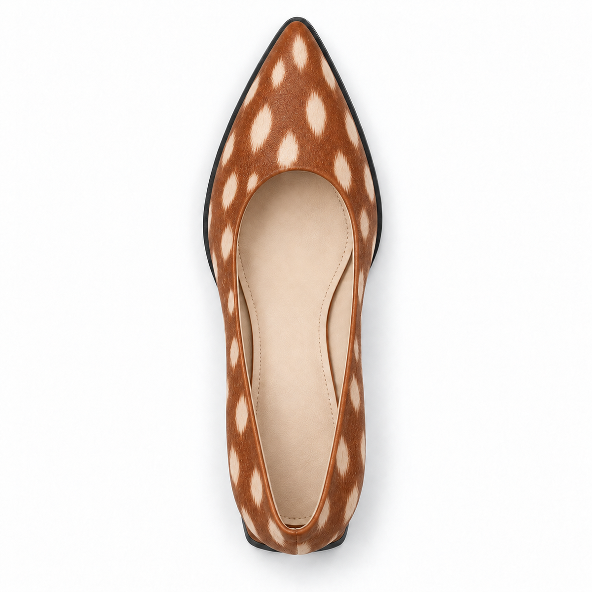 Fawn Print Uptown Classic Pumps – Large Spots print – top view – ECADRA
