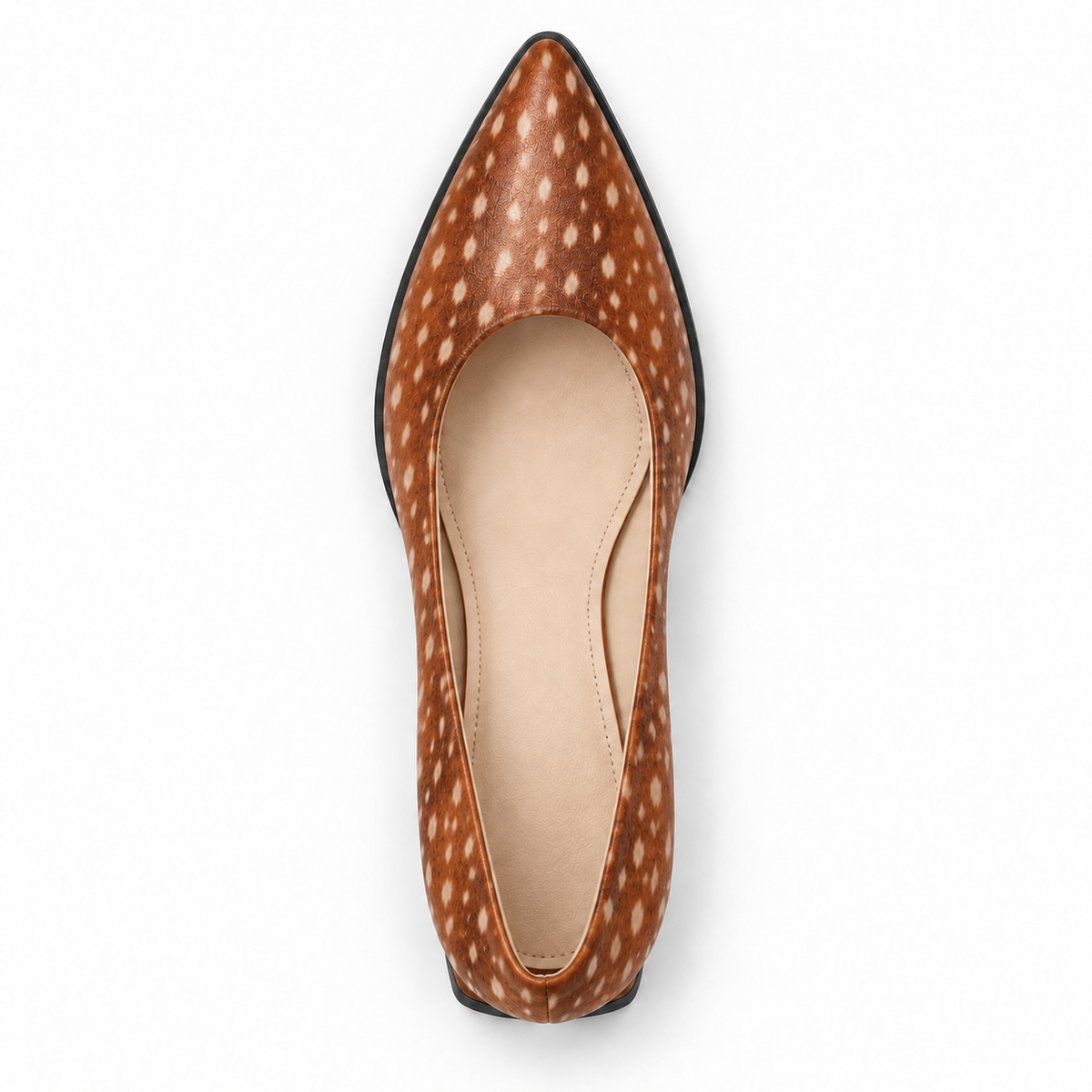 Fawn Print Uptown Classic Pumps – Small Spots print – top view – ECADRA