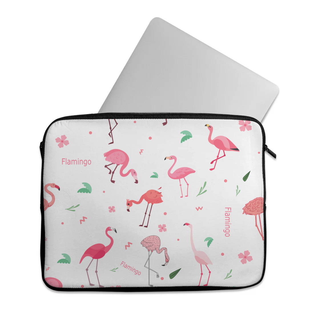 flamingo land design printed on a laptop sleeves — ECADRA