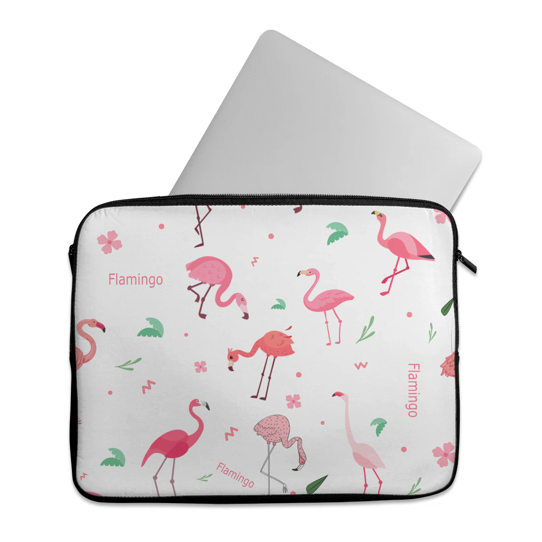flamingo land design printed on a laptop sleeves — ECADRA