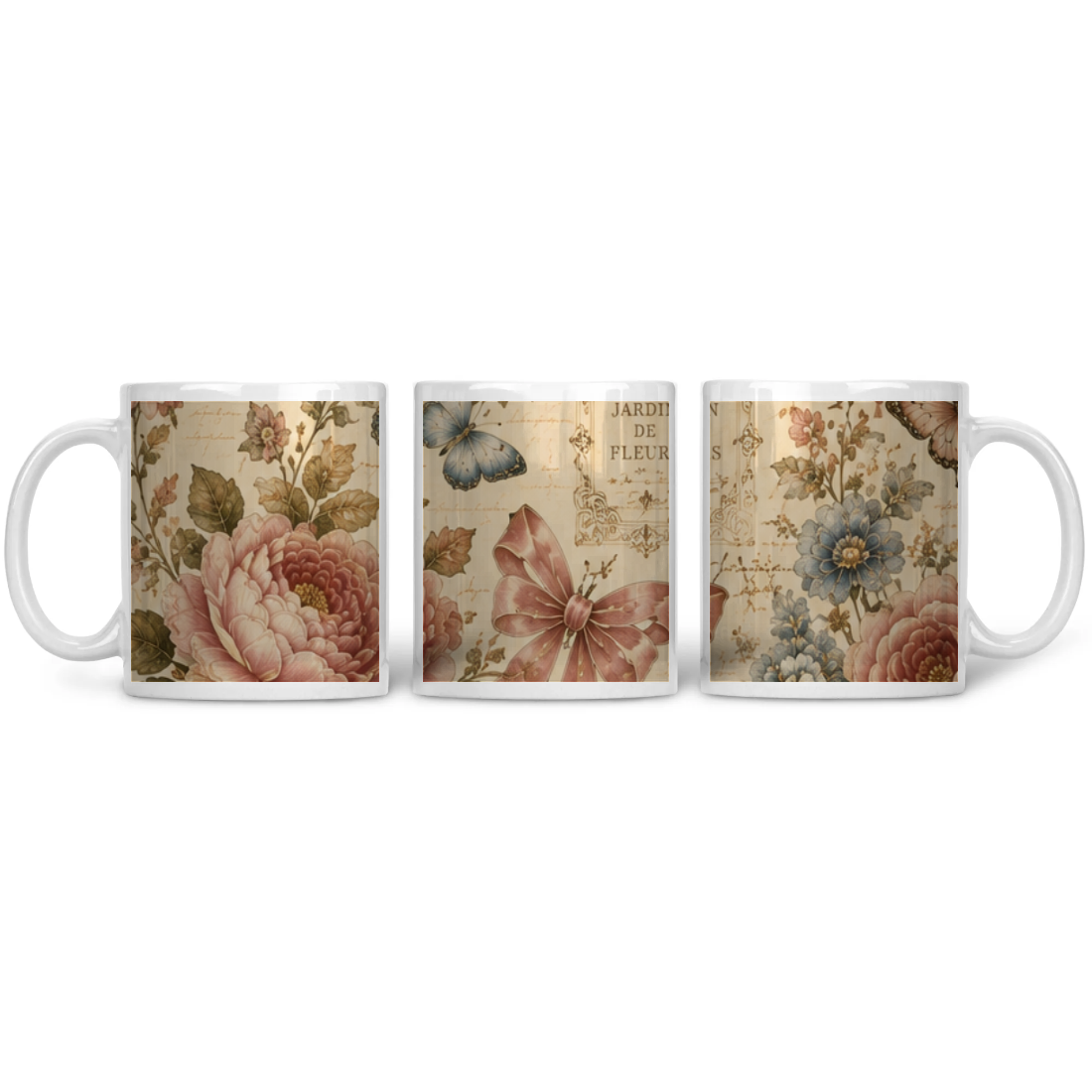 Flowers and bow design printed on a accessories — ECADRA