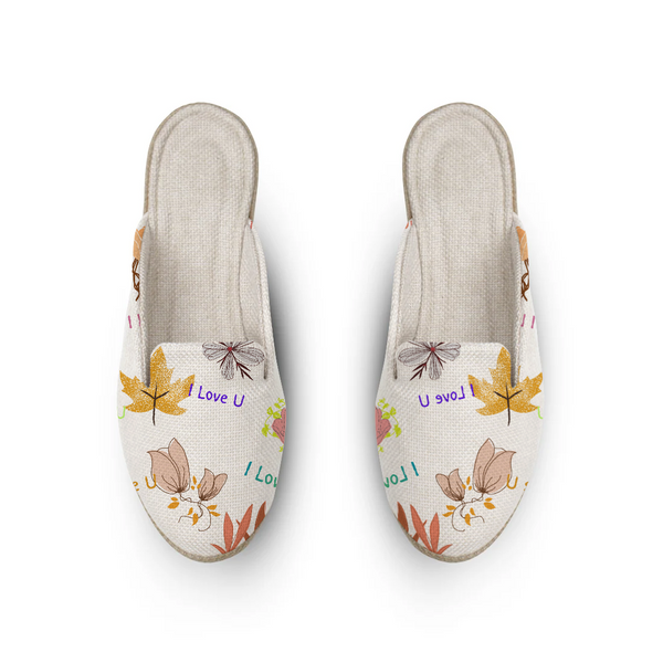 Flowers Voyage Mules – ميول حريمي برسمة ورد – ECADRA