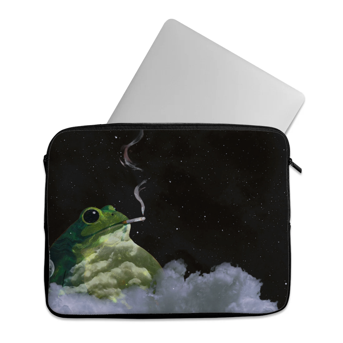 Frog design printed on a laptop sleeves — ECADRA
