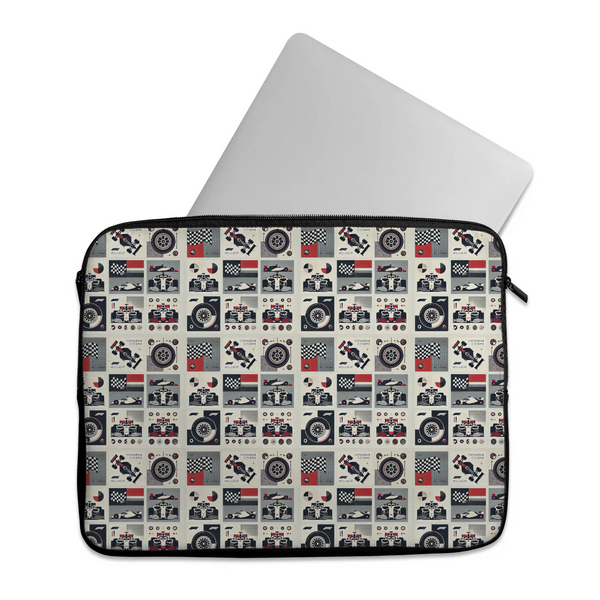 Frost Waves f1 design printed on a laptop sleeves — ECADRA