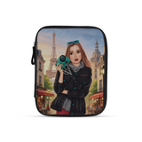 Goodmorning Paris design printed on a tablet sleeves — ECADRA