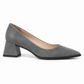 Gray Suede Uptown Classic Pumps