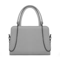 Grey Chic Chain Accent Handbag