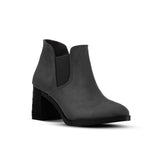 Grey Slit Heeled Bootie - CANVAEGYPT- tryon