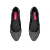 Grey Solid Round Toe