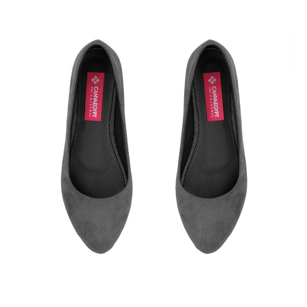 Grey Solid Round Toe