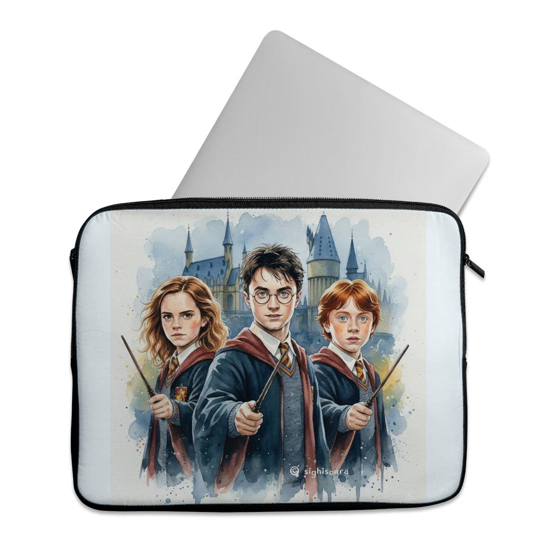 Harry Potter design printed on a laptop sleeves — ECADRA
