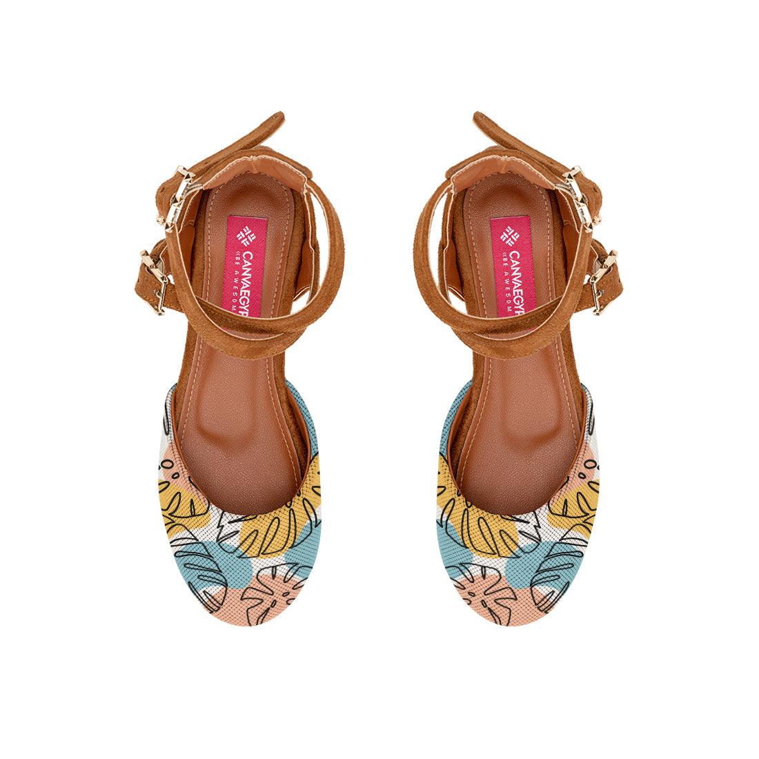 Havana Chunky Sandal Colorful Leaf - CANVAEGYPT