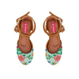 Havana Chunky Sandal Cyan Floral - CANVAEGYPT
