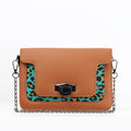 Havana Mini Embossed Chain Bag Blue Skin