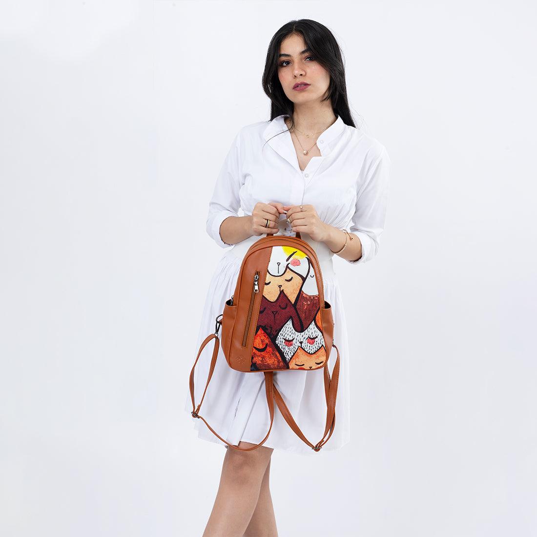 Havana Mixed Backpack Cute Cat - CANVAEGYPT