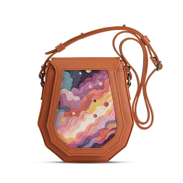 Havana Polygon Crossbags wavy sky – شنطة كروس صغيرة مرسوم عليها رسومات فضاء – ECADRA