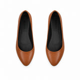 Havana Solid Round Toe – كوتشي فلات حريمي جلد هافانا – ECADRA