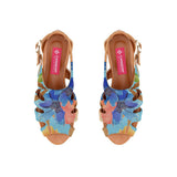 Havana Spider Toe Sandal Blue Floral - CANVAEGYPT
