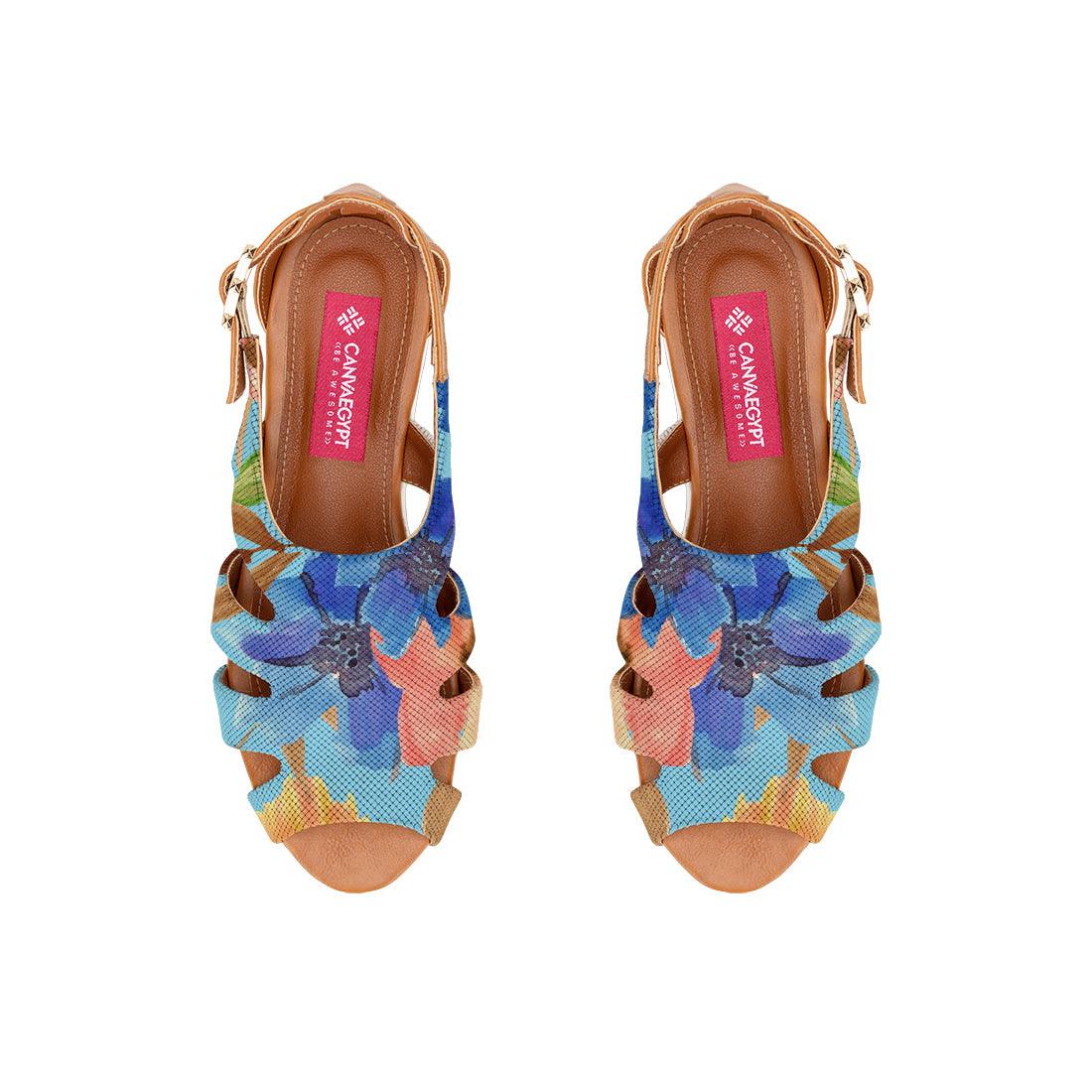Havana Spider Toe Sandal Blue Floral