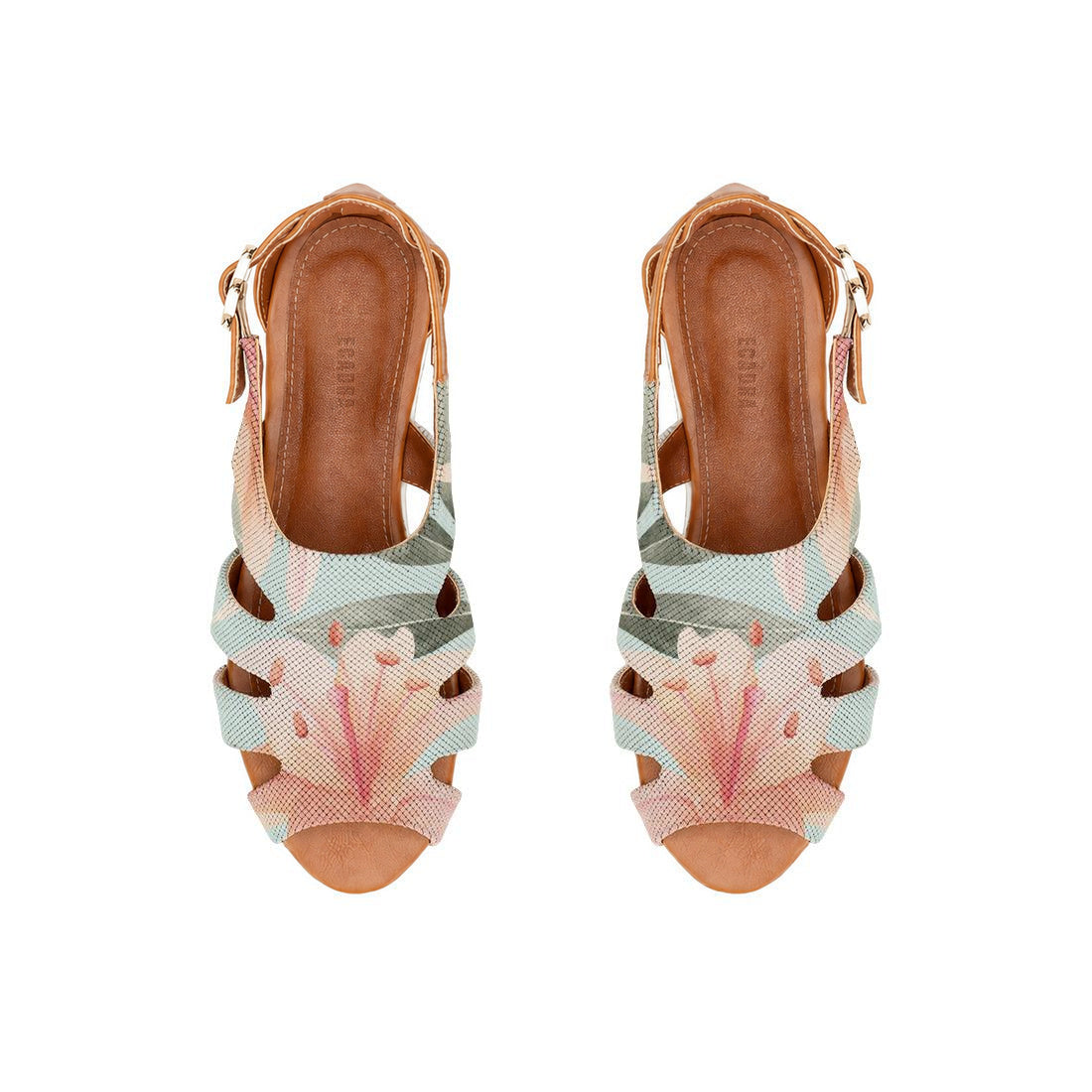 Havana Spider Toe Sandal Flower – صندل حريمي بصباع مرسوم عليه ورد، صورة تانية 2 – ECADRA