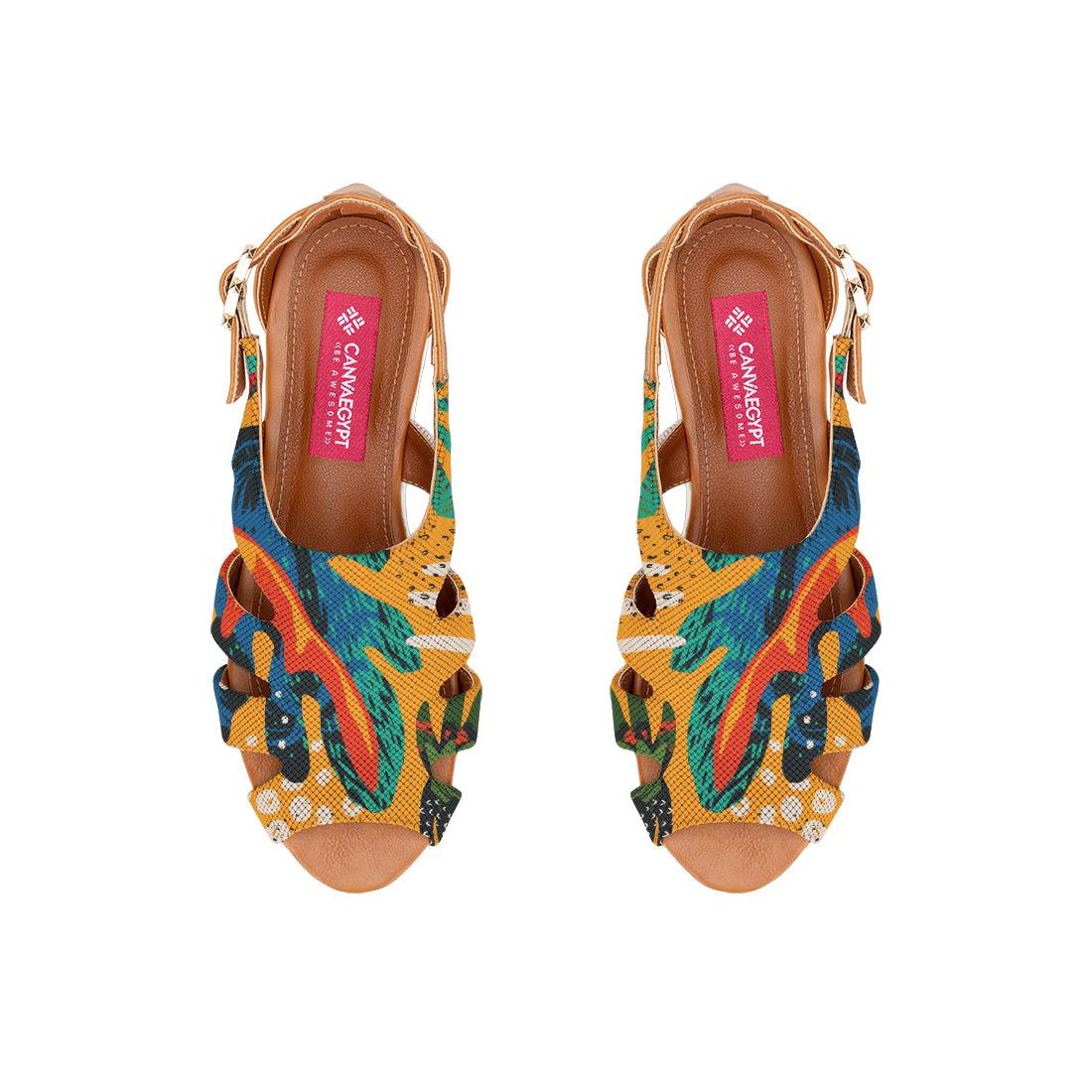 Havana Spider Toe Sandal Yellow Leaves