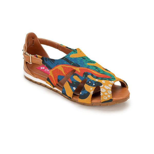 Havana Spider Toe Sandal Yellow Leaves