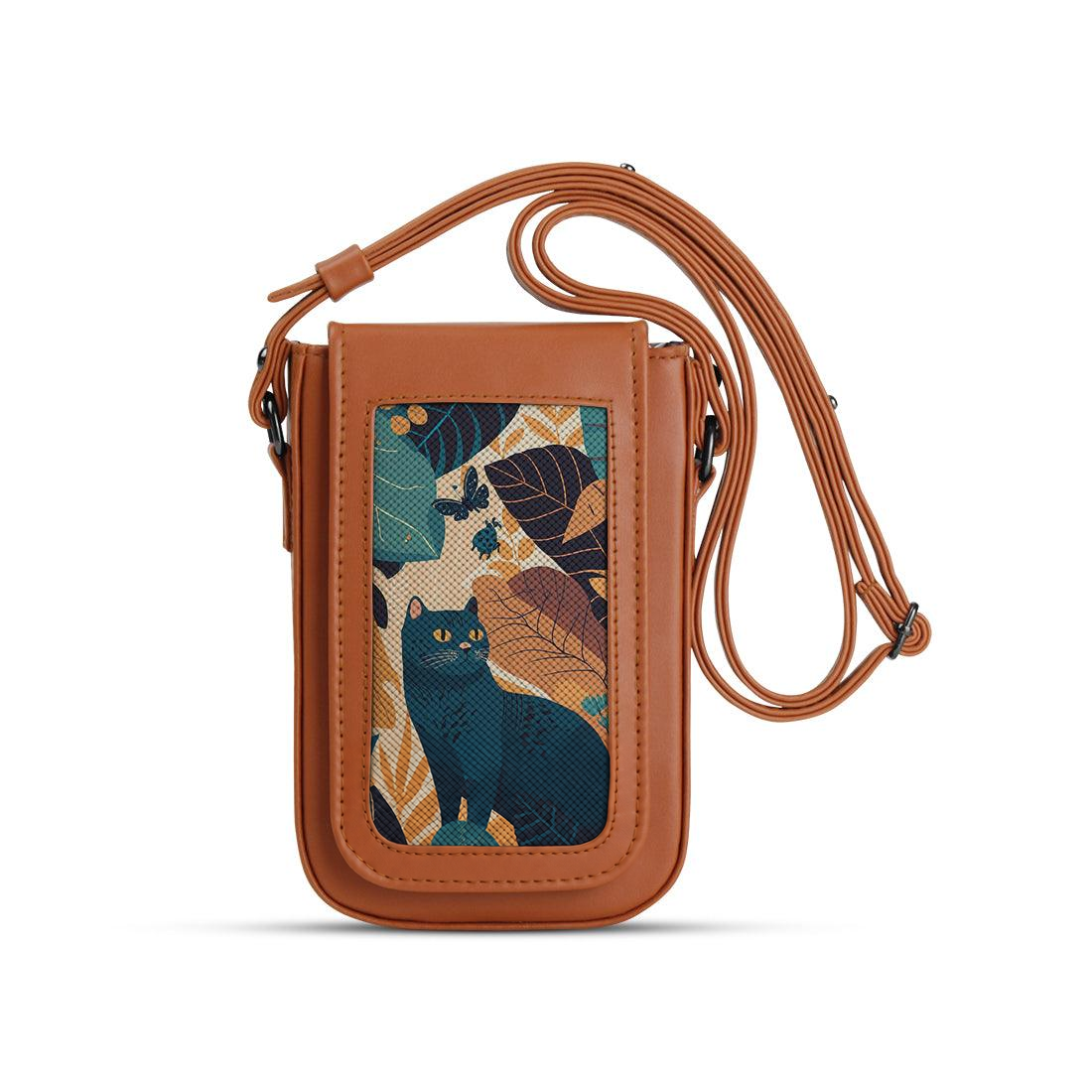 Havana Tagged Crossbag Cat – شنطة كروس للموبايل مرسوم عليها قطط – ECADRA