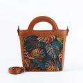 Havana Top Handle Handbag Big Leafs