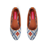 Havane Round Toe Shoe Blue rhombus - CANVAEGYPT
