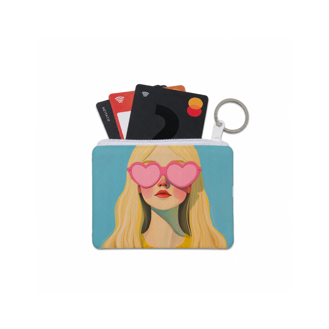 Hearts Glasses design printed on a pouches & cases — ECADRA