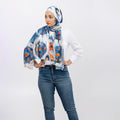 Hijab Scarf Blue circle
