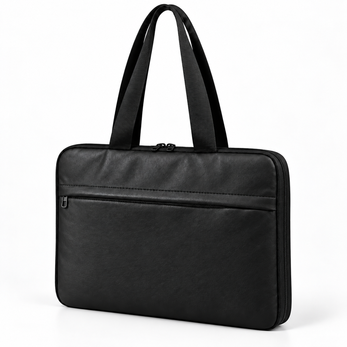 Deadline Laptote – Black – three-quarter view – ECADRA