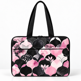 Deadline Laptote – Domes – laptop tote bag for women, Pink Noir Scallop print – شنطة لابتوب حريمي كتف – ECADRA