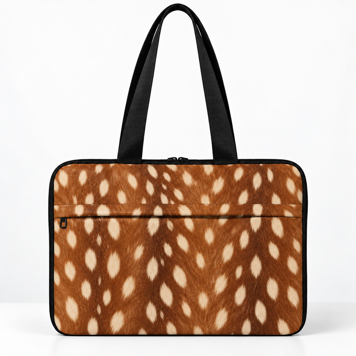 Deadline Laptote – Fawn – laptop tote bag for women, Fawn print – شنطة لابتوب حريمي كتف – ECADRA
