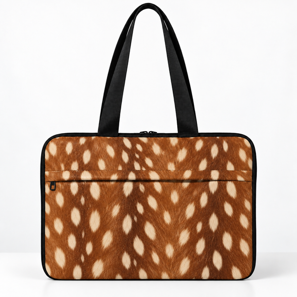 Deadline Laptote – Fawn – laptop tote bag for women, Fawn print – شنطة لابتوب حريمي كتف – ECADRA
