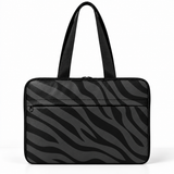 Deadline Laptote – Grey Zebra – laptop tote bag for women, Grey Zebra print – شنطة لابتوب حريمي كتف – ECADRA