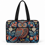 Deadline Laptote – Owl – laptop tote bag for women, Owl print – شنطة لابتوب حريمي كتف – ECADRA