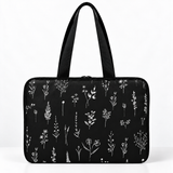 Deadline Laptote – Black Wildflowers – back view – ECADRA