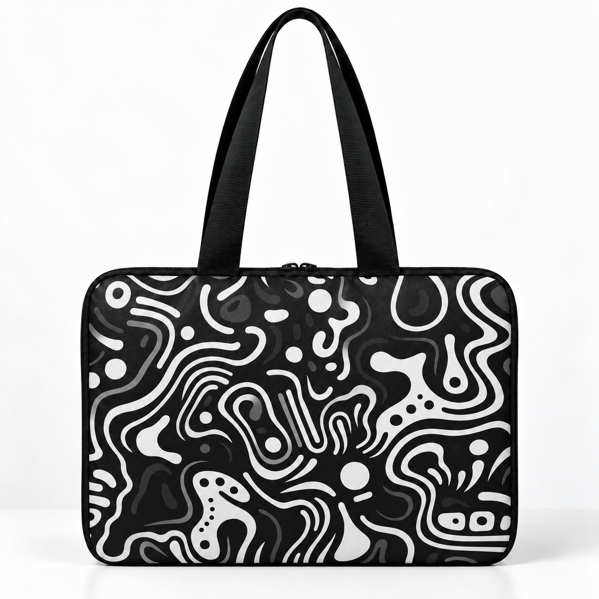 Deadline Laptote – Black & White Abstract – back view – ECADRA